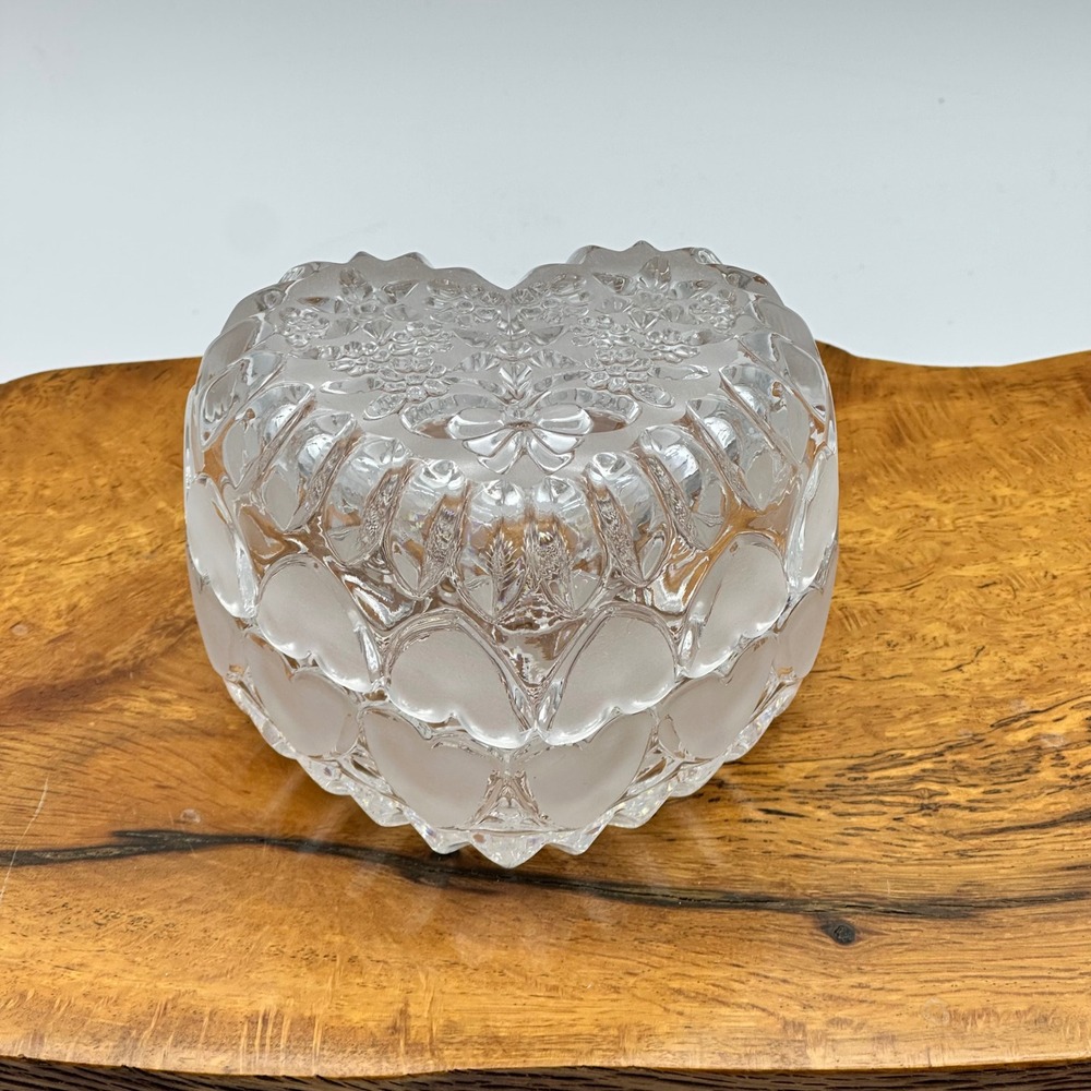 Glass Heart Box with Cutouts on Both Sides